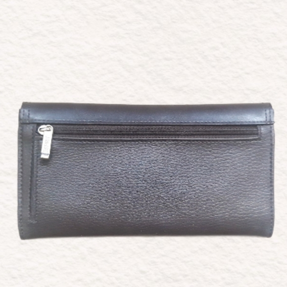 Esprit Pebbled Brown Faux Leather Wallet Billfold - Picture 2 of 14